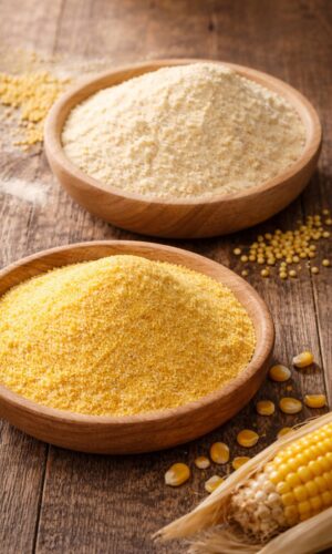 Hirse-und Maismehl